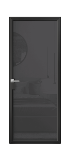 Дверь межкомнатная Frame 01 Цвет Черный Покрытие Алюминий  Наличник Скрытый короб Цена 68610