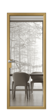 Дверь межкомнатная Frame 01 Цвет Латунь Покрытие Алюминий  Наличник Скрытый короб Цена 72760