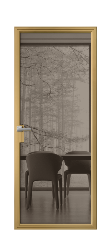 Дверь межкомнатная Frame 01 Цвет Латунь Покрытие Алюминий  Наличник Скрытый короб Цена 74470