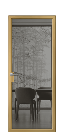 Дверь межкомнатная Frame 01 Цвет Латунь Покрытие Алюминий  Наличник Скрытый короб Цена 74470