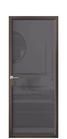 Дверь межкомнатная Frame 02 Цвет Антик Покрытие Алюминий  Наличник Скрытый короб Цена 78410