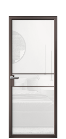 Дверь межкомнатная Frame 02 Цвет Антик Покрытие Алюминий  Наличник Скрытый короб Цена 70904