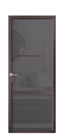 Дверь межкомнатная Frame 03 Цвет Антик Покрытие Алюминий  Наличник Скрытый короб Цена 77750