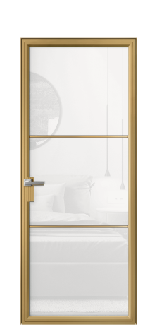 Дверь межкомнатная Frame 03 Цвет Латунь Покрытие Алюминий  Наличник Скрытый короб Цена 70904