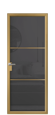 Дверь межкомнатная Frame 03 Цвет Латунь Покрытие Алюминий  Наличник Скрытый короб Цена 77750