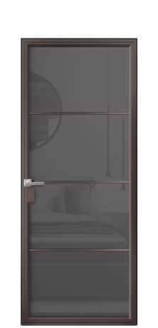 Дверь межкомнатная Frame 04 Цвет Антик Покрытие Алюминий  Наличник Скрытый короб Цена 79330