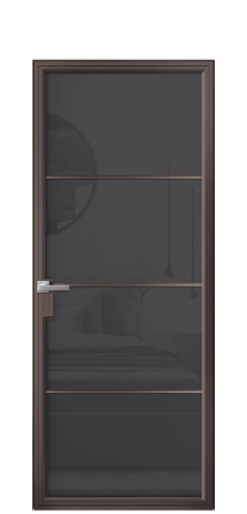 Дверь межкомнатная Frame 04 Цвет Антик Покрытие Алюминий  Наличник Скрытый короб Цена 75487