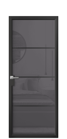 Дверь межкомнатная Frame 04 Цвет Черный Покрытие Алюминий  Наличник Скрытый короб Цена 73230