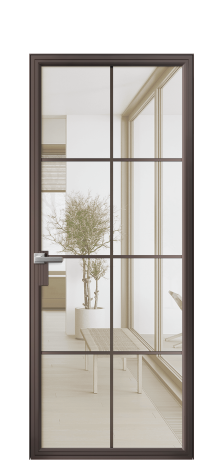 Дверь межкомнатная Frame 08 Цвет Антик Покрытие Алюминий  Наличник Скрытый короб Цена 72520