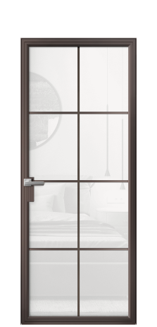 Дверь межкомнатная Frame 08 Цвет Антик Покрытие Алюминий  Наличник Скрытый короб Цена 75944