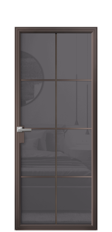 Дверь межкомнатная Frame 08 Цвет Антик Покрытие Алюминий  Наличник Скрытый короб Цена 82790