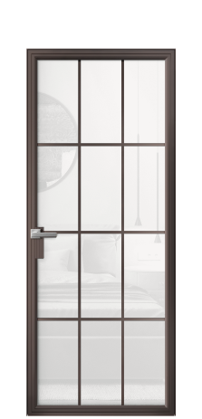 Дверь межкомнатная Frame 12 Цвет Антик Покрытие Алюминий  Наличник Скрытый короб Цена 79224