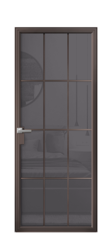 Дверь межкомнатная Frame 12 Цвет Антик Покрытие Алюминий  Наличник Скрытый короб Цена 86070