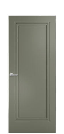 Дверь межкомнатная Step 01 Цвет Зеленый Покрытие Эмаль  Наличник Скрытый короб хром Цена 69310