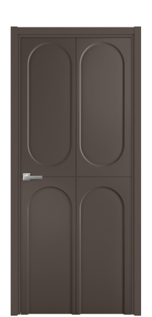 Дверь межкомнатная Ансе 4 Цвет Коричневый Покрытие Эмаль  Наличник L 50 Цена 45918