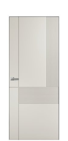 Дверь межкомнатная Mezzo 13 Цвет Дымчатый Покрытие Эмаль  Наличник Скрытый короб хром Цена 59760