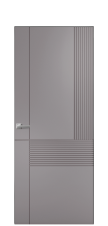 Дверь межкомнатная Mezzo 13 Цвет Ирис Покрытие Эмаль  Наличник Скрытый короб хром Цена 59760