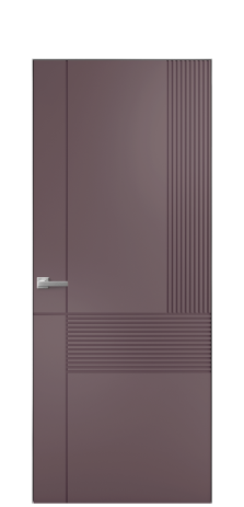 Дверь межкомнатная Mezzo 13 Цвет Лиловый Покрытие Эмаль  Наличник Скрытый короб хром Цена 59760