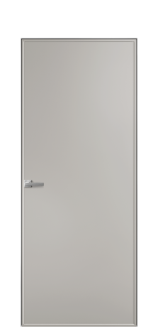 Дверь межкомнатная Line 1 Цвет Серый Шелк Покрытие Эмаль  Наличник Скрытый короб хром Цена 74810