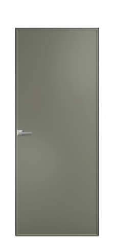 Дверь межкомнатная Line 1 Цвет Зеленый Покрытие Эмаль  Наличник Скрытый короб хром Цена 74810