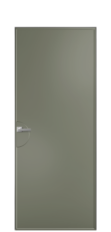 Дверь межкомнатная Line 2 Цвет Зеленый Покрытие Эмаль  Наличник Скрытый короб хром Цена 74810