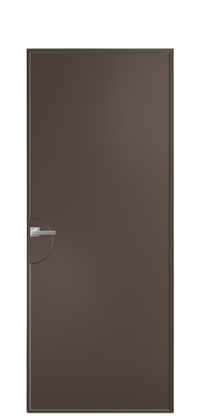 Дверь межкомнатная Line 2 Цвет Коричневый Покрытие Эмаль  Наличник Скрытый короб хром Цена 74810