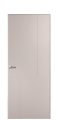 Дверь межкомнатная Лайн 3 Цвет Пудра Покрытие Эмаль  Наличник Скрытый короб хром Цена 49450