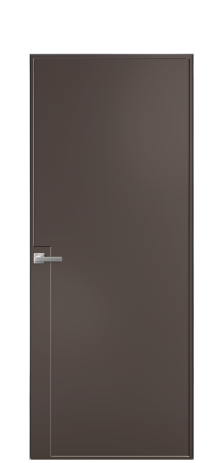 Дверь межкомнатная Line 4 Цвет Коричневый Покрытие Эмаль  Наличник Скрытый короб хром Цена 74810