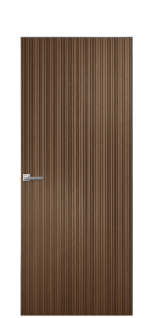 Дверь межкомнатная Breeze 1 Цвет Дуб Темный Покрытие Шпон натуральный  Наличник Скрытый короб хром Цена 80760