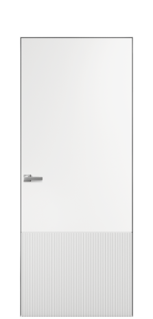 Дверь межкомнатная Breeze 2 Цвет Белый Покрытие Эмаль  Наличник Скрытый короб хром Цена 58450
