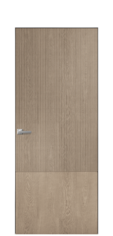 Дверь межкомнатная Breeze 3 Цвет Дуб Песочный Покрытие Шпон натуральный  Наличник Скрытый короб хром Цена 62350