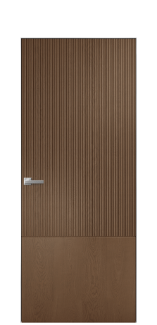 Дверь межкомнатная Breeze 3 Цвет Дуб Темный Покрытие Шпон натуральный  Наличник Скрытый короб хром Цена 80760