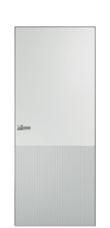 Дверь межкомнатная Бриз 4 Цвет Облачный Покрытие Эмаль  Наличник Скрытый короб хром Цена 58450