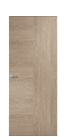 Дверь межкомнатная Unit 09 Цвет Дуб Песочный Покрытие Шпон натуральный  Наличник Скрытый короб хром Цена 51850