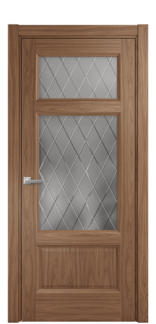 Дверь межкомнатная Неоклассик 3 Цвет Американский Орех Покрытие Шпон натуральный  Наличник L 75 Цена 54725