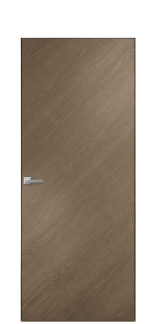 Дверь межкомнатная Секрет 39-00 Цвет Дуб Мускат Покрытие Шпон натуральный диагональ Наличник Скрытый короб хром Цена 49038