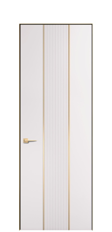 Дверь межкомнатная Меццо Слот 11 Цвет Крем Покрытие ЭМАЛИ Эмаль Наличник Скрытый короб золото Цена 51795
